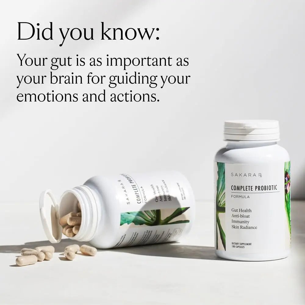 SAKARA Complete Probiotic - Prebiotics and Probiotics for Women Digestive Health Supplements, Supports Bloating, Immune System & Skin Radiance, Gut Health for Women with 3 Billion CFU's - 180 Capsules - Maple Wellness Supplements