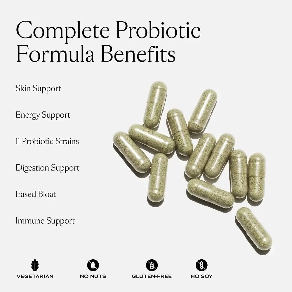 SAKARA Complete Probiotic - Prebiotics and Probiotics for Women Digestive Health Supplements, Supports Bloating, Immune System & Skin Radiance, Gut Health for Women with 3 Billion CFU's - 180 Capsules - Maple Wellness Supplements