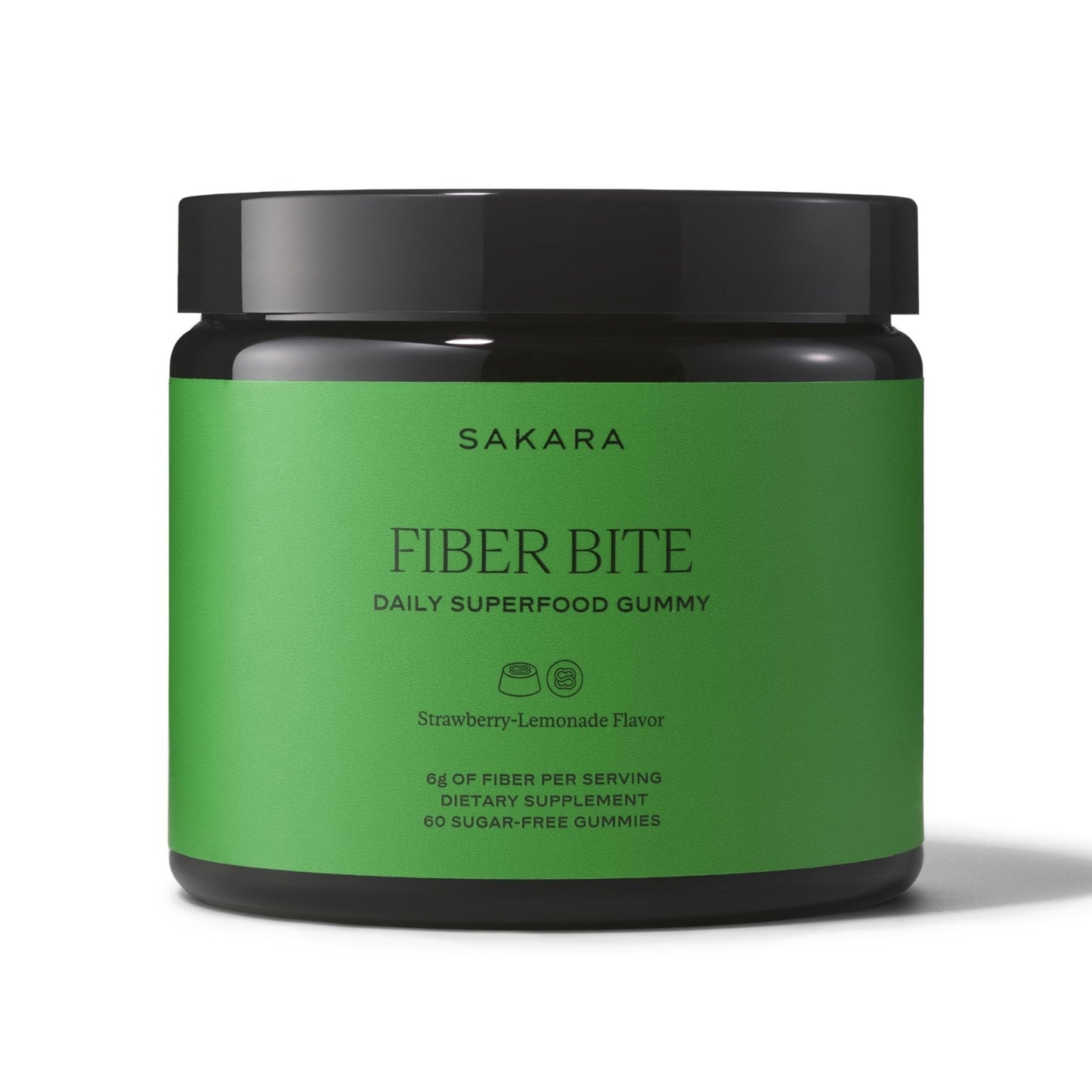 SAKARA Fiber Gummies for Gut Health & Digestive Support | 6g Prebiotic Fiber | Sugar-Free, Plant-Based | Strawberry Lemonade | 60 Count - Maple Wellness Supplements