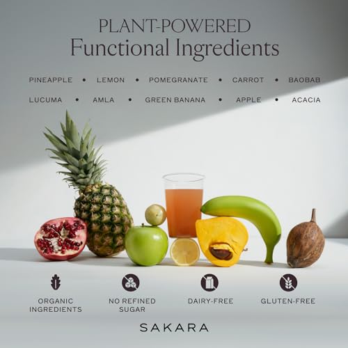 SAKARA Fiber Super Powder - Pineapple Flavor Prebiotic Fiber Powder, High Fiber - Maple Wellness Supplements