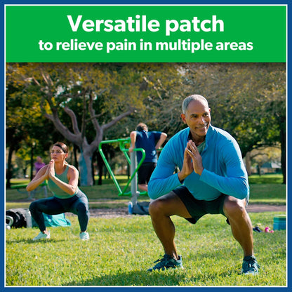 Salonpas Pain Relieving Patch for Back, Neck, Shoulder, Knee Pain and Muscle Soreness - 8 Hour Pain Relief - 60 Count - Maple Wellness Supplements