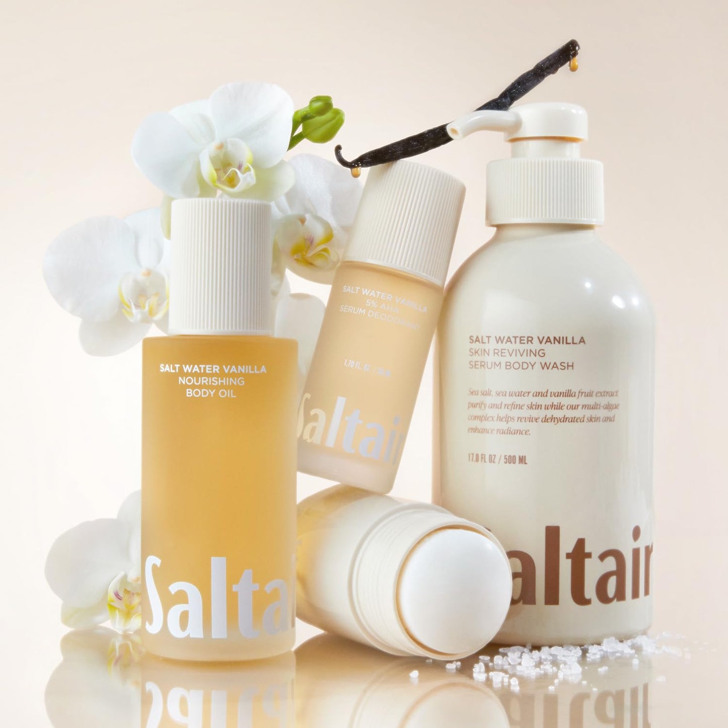 Saltair Body Oil - Luxurious Salt Water Vanilla After Shower and Bath Oil for Women and Men. Botanical, Non-Greasy - Maple Wellness Supplements