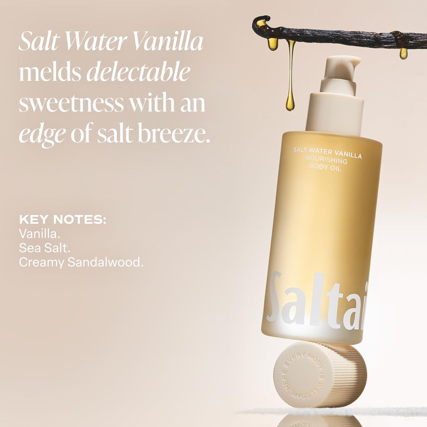Saltair Body Oil - Luxurious Salt Water Vanilla After Shower and Bath Oil for Women and Men. Botanical, Non-Greasy - Maple Wellness Supplements