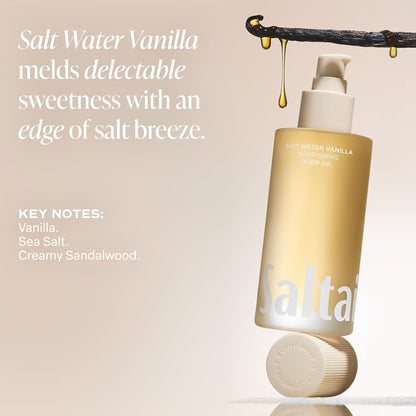 Saltair Body Oil - Luxurious Salt Water Vanilla After Shower and Bath Oil for Women and Men. Botanical, Non-Greasy - Maple Wellness Supplements