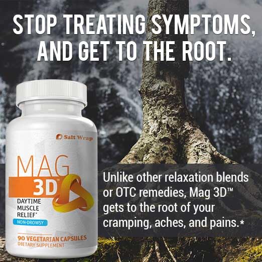SaltWrap Mag 3D – Daytime (Non-Drowsy) Leg Cramp & Muscle Relief Support - Natural - Maple Wellness Supplements