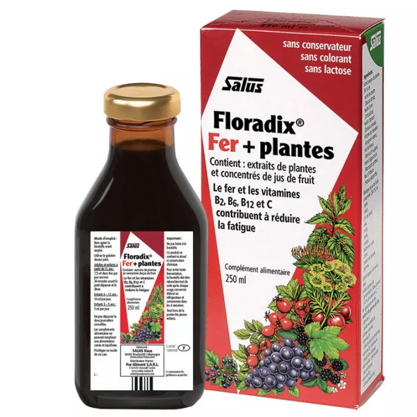 Salus Floradix Iron + Herbs Drinkable Solution - Maple Wellness Supplements