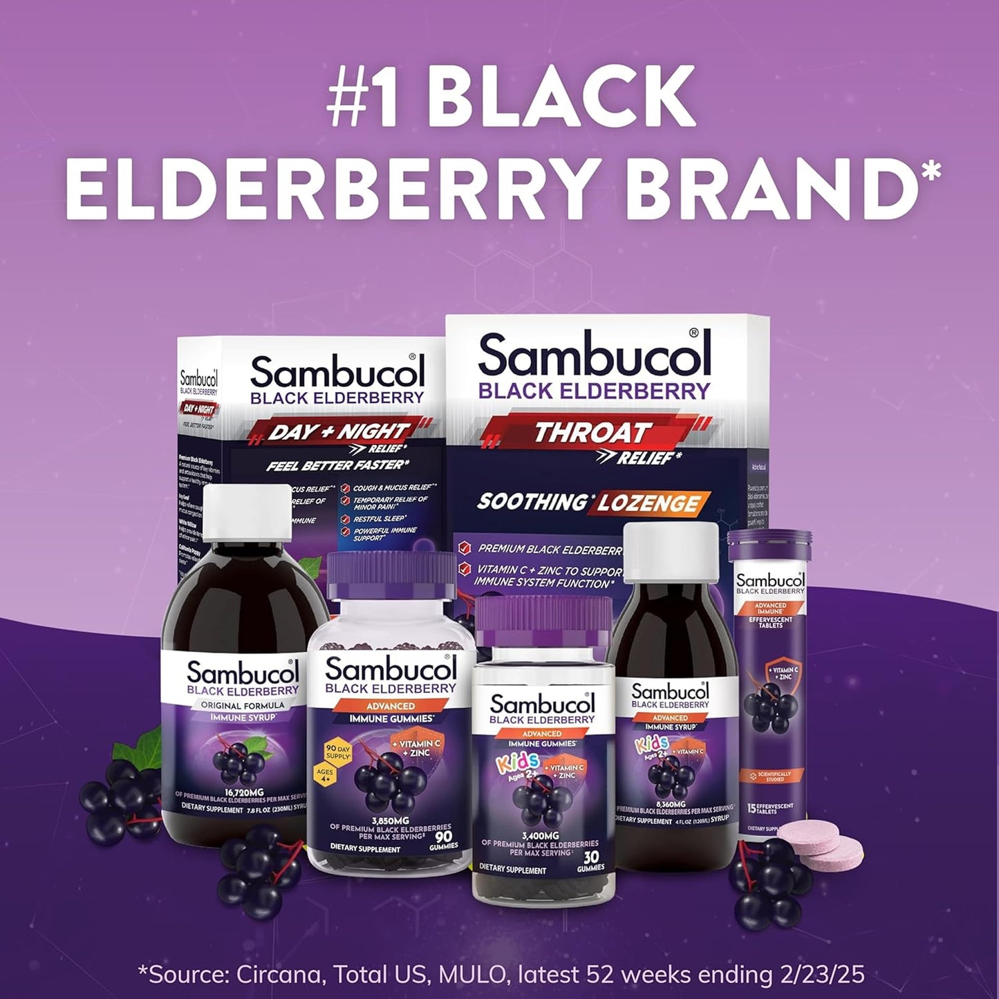 Sambucol Elderberry Gummies - Immune Support Supplement for Adults & Kids with Vitamin C & Zinc, Sambucol Elderberry - Maple Wellness Supplements