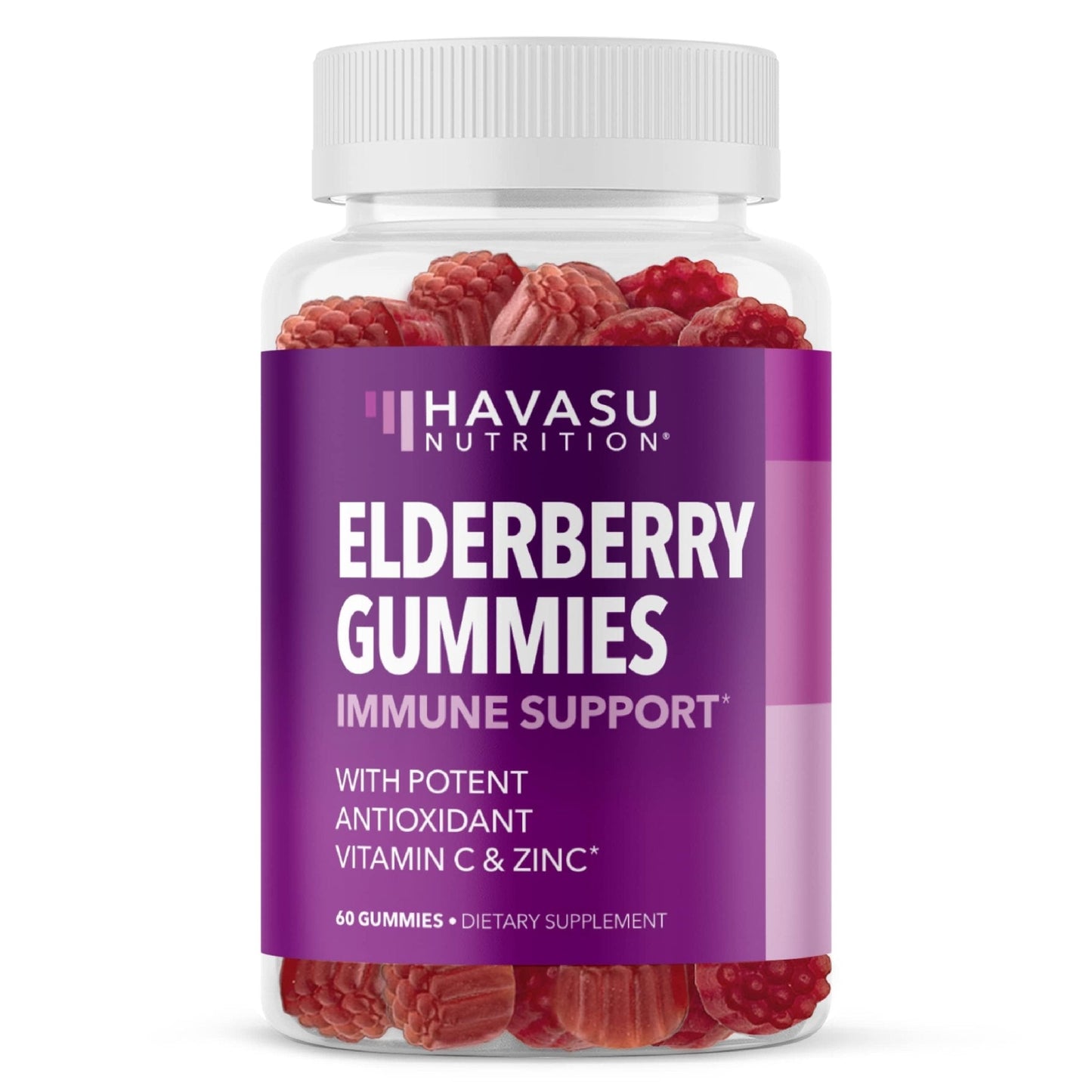 Sambucus Elderberry Gummies for Adults - Immune Support Supplement with Vitamin C and Zinc - Enhanced Formula for Daily Defense - 60 Count - Maple Wellness Supplements