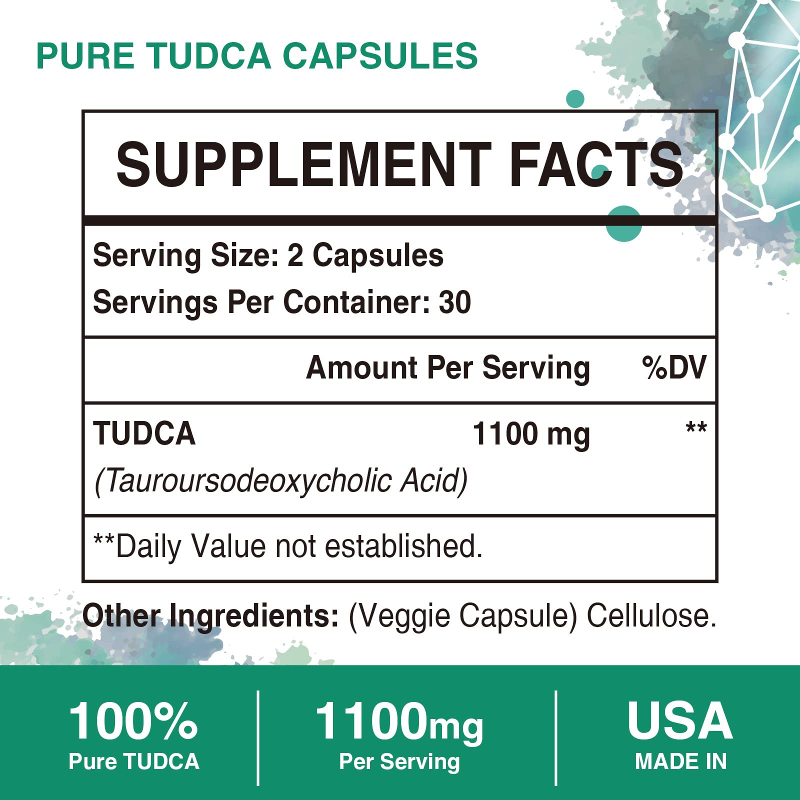 Sambugra TUDCA Liver Supplements 1100mg, 3rd Party Tested Ultra Strength Bile Salt TUDCA Supplement, Liver Support for Detox - Maple Wellness Supplements