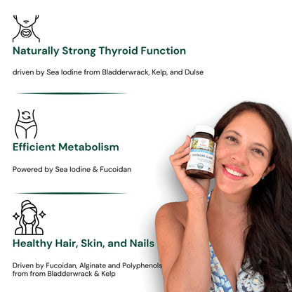 Sana Herbal Sciences Artery Plaque Removal & Sea Iodine Thyroid Support Organic Blends - Maple Wellness Supplements