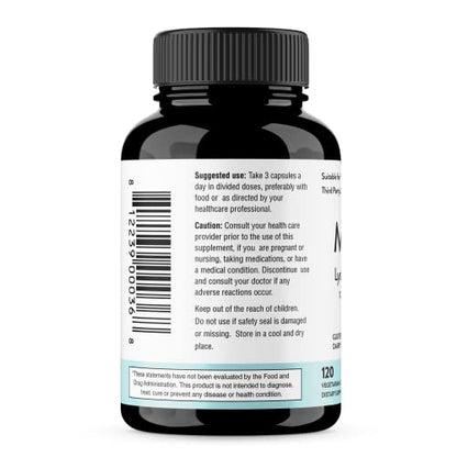 Sandhu's Magnesium Glycinate Lysinate | 120 Easy to Swallow Chelated Vegan Capsules | Magnesium Lysine Chelate Supplement for High Absorption | for Best Sleep, Leg Cramps, Relaxation - Maple Wellness Supplements
