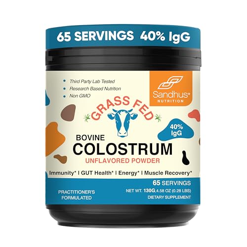 Sandhu's Pure Bovine Colostrum Powder Supplement for Humans |𝟰𝟬% 𝗜𝗴𝗚 Highly - Maple Wellness Supplements