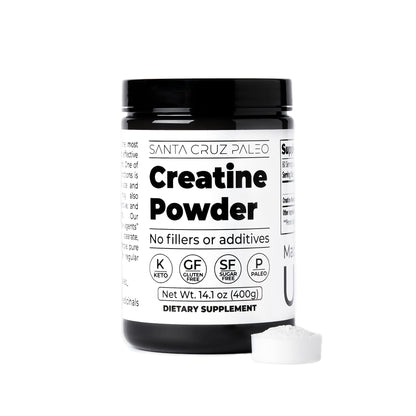 Santa Cruz Paleo, Creatine Monohydrate Powder Micronized, Unflavored Pre Workout and Muscle Support Supplement, Gluten Free Keto, Mix with Water or Shakes - Maple Wellness Supplements