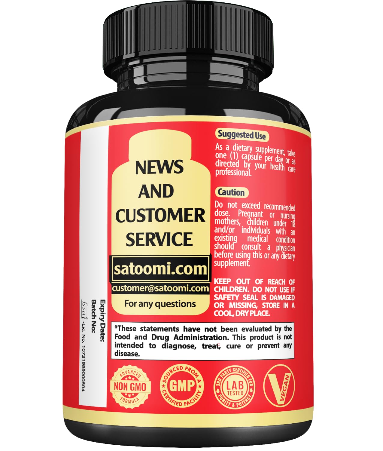 Satoomi NAD Supplement with Nicotinamide Riboside NR, Resveratrol, Quercetin - 60 Count - 30 Days - Maple Wellness Supplements
