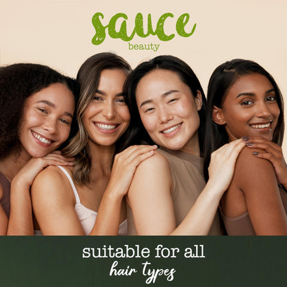SAUCE BEAUTY Guac Hair Gloss, 3 Fl Oz High Intensity Shine, Jojoba Oil, Green Tea Extract & Squalane to Smooth, Boost Shine & Control Frizz for Sleeker, Softer, More Manageable Hair, Vegan Formula - Maple Wellness Supplements
