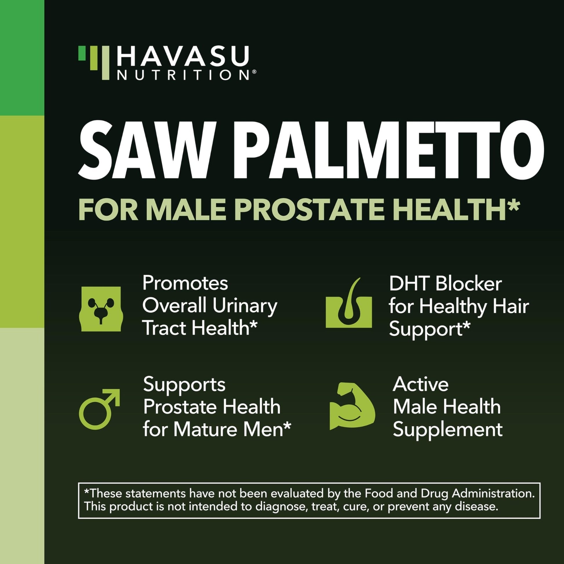 Saw Palmetto for Men Prostate Health Supplement to Promote Urinary Tract Function - 500mg Per Serving - 100 Count - DHT Blocker Hair Vitamin - Maple Wellness Supplements