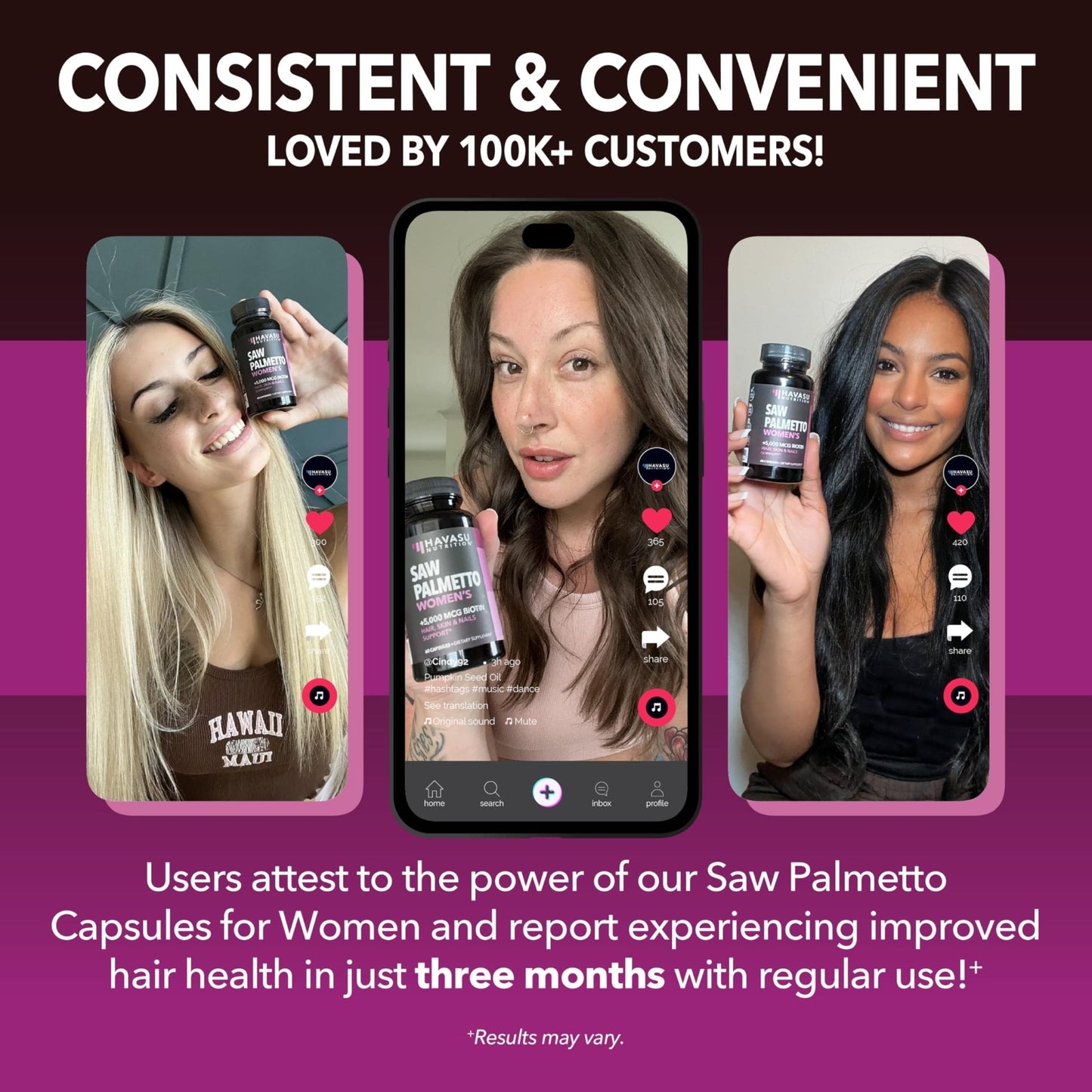 Saw Palmetto for Women with Biotin 5000mcg - Powerful DHT Blocker to Support Hair, Skin, and Nail Health - 60 Count - Vegan, Non-GMO Vitamin for Stronger, - Maple Wellness Supplements
