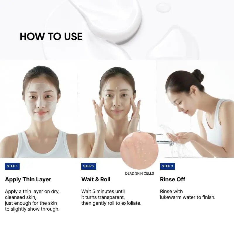 SAYNID MICROBIOME RENEWING CREAM MASK TRIAL KIT, Wash-off Cream, Soft Exfoliating Face Scrub Dead Skin Cells | 4.5g/0.15oz (3EA) - Maple Wellness Supplements