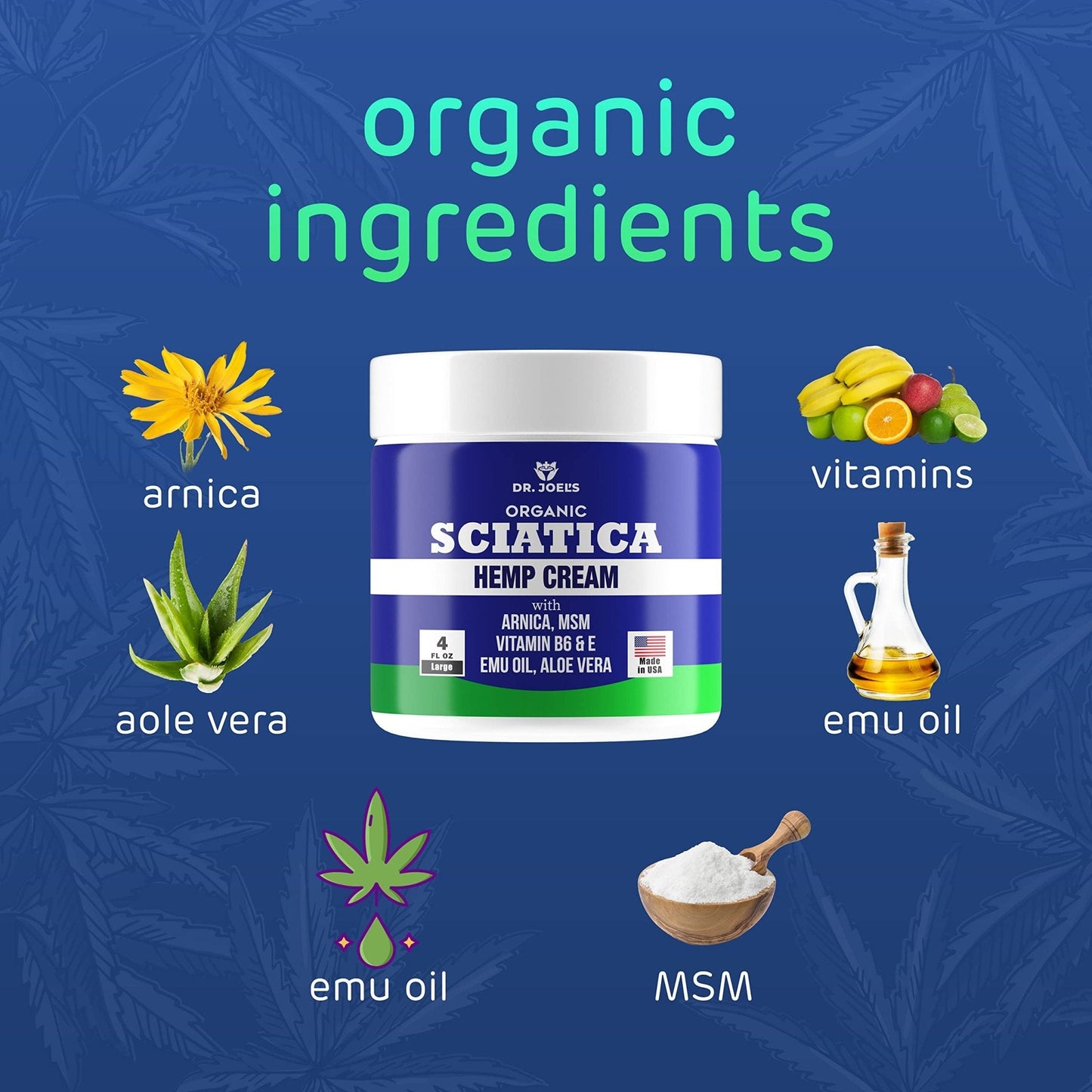Sciatica Cream - Premium Sciatica Cream - Fast Absorption & Maximum Relief - 4 oz Large Value Pack - Made in The USA - Maple Wellness Supplements
