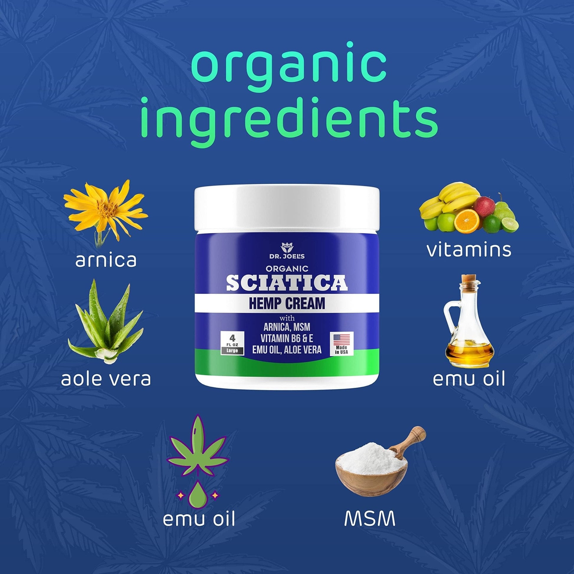Sciatica Cream - Premium Sciatica Cream - Fast Absorption & Maximum Relief - 4 oz Large Value Pack - Made in The USA - Maple Wellness Supplements