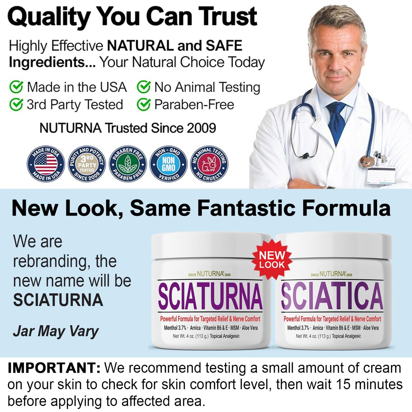 Sciatica Nerve Cream - Maximum Strength Comfort Cream for Feet, Hands, Legs, Toes, Back - Natural Ultra Strength Arnica, MSM, Menthol, Soothing Comfort, Large 4 Oz - Maple Wellness Supplements