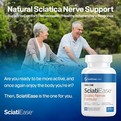 SciatiEase Sciatic Nerve Health Support - Sciatic Nerve Supplement with Pea, Vitamin B - Maple Wellness Supplements