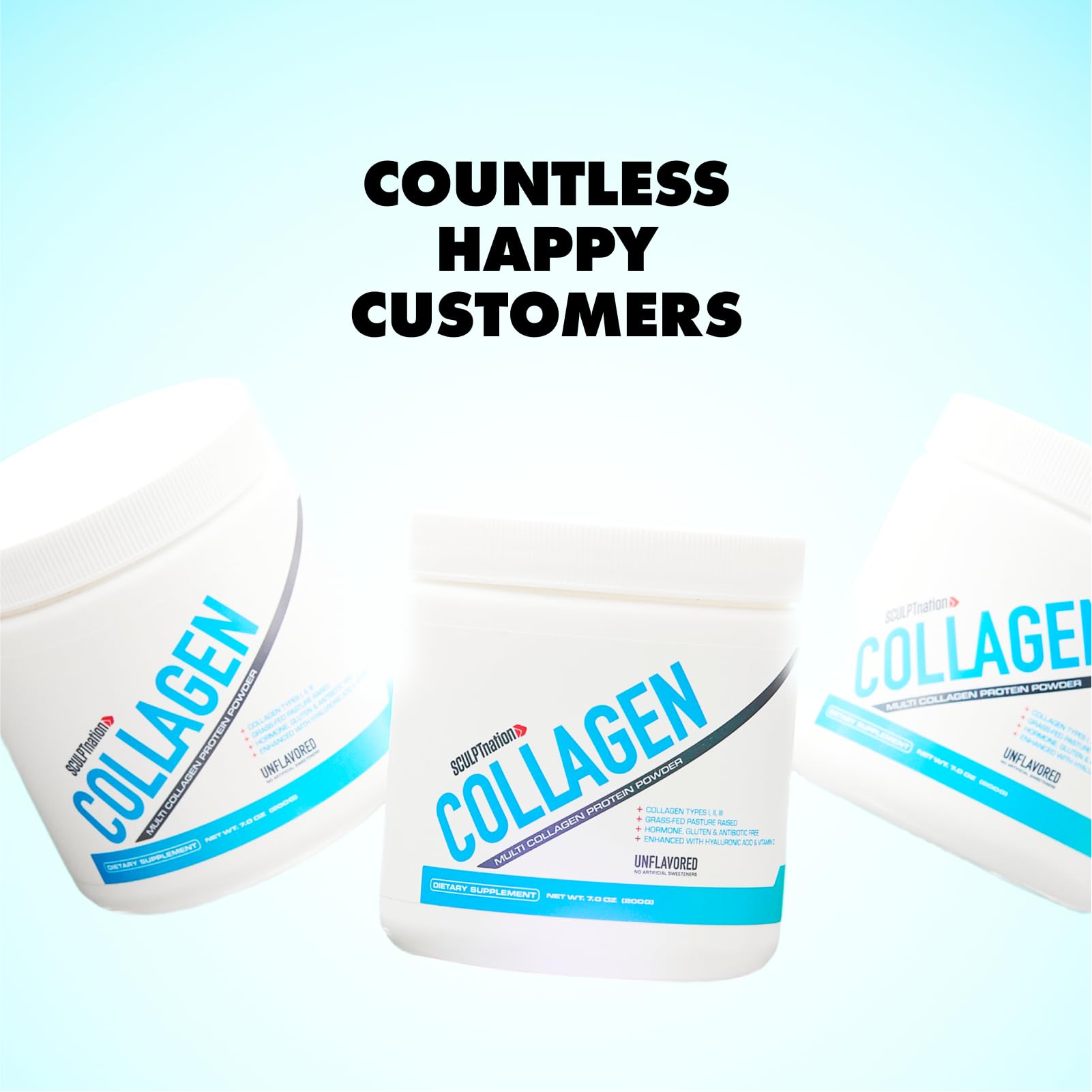 Sculpt Nation by V Shred Collagen Peptides Powder - Types I, II, and III Collagen Plus - Maple Wellness Supplements
