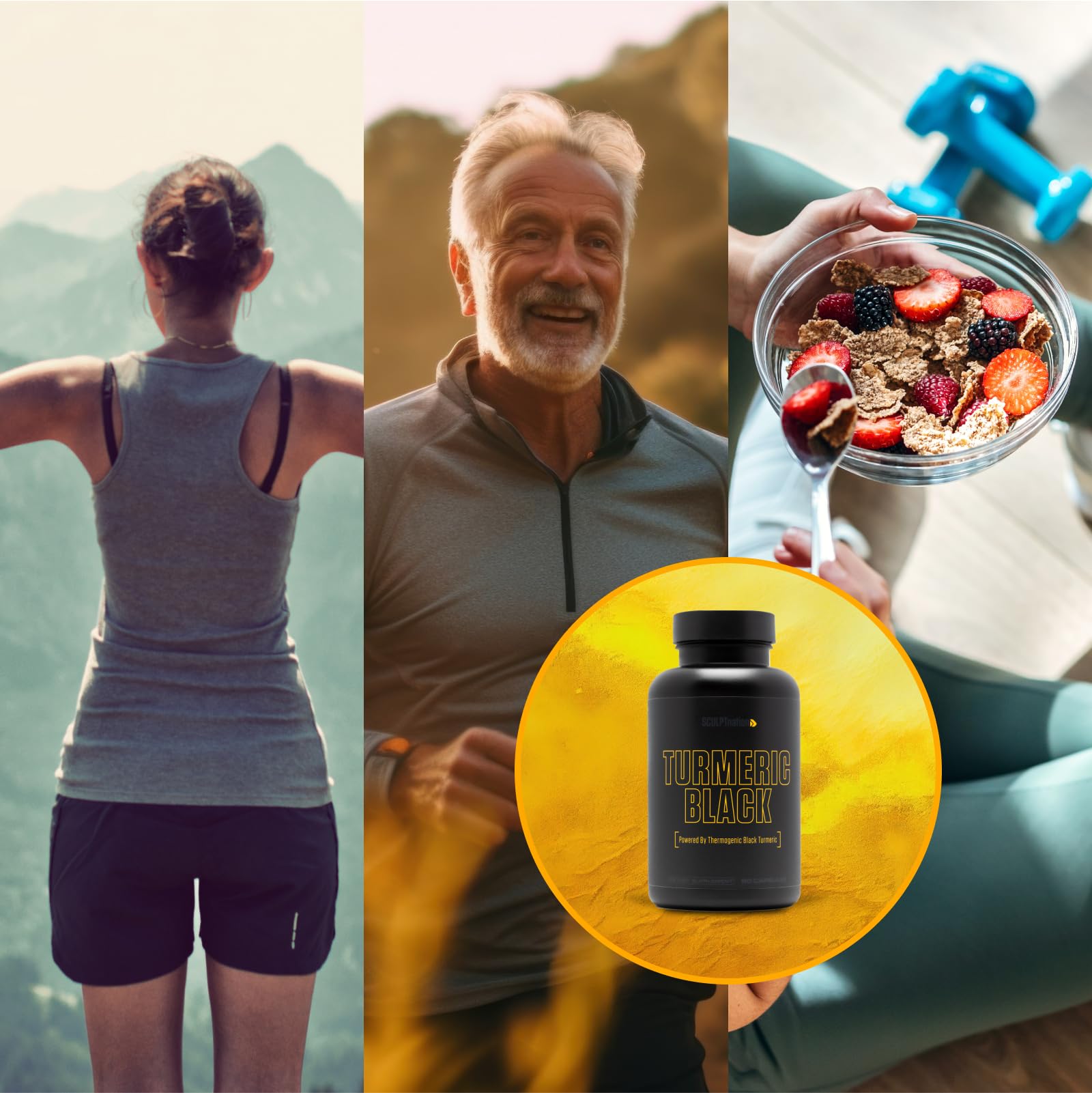 Sculpt Nation by V Shred Powerful Turmeric Supplement - Turmeric Curcumin - Maple Wellness Supplements