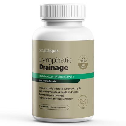Sculptique Lymphatic Drainage Supplement – Lymphatic Drainage Capsules with Dandelion, Burdock, Cleavers & Echinacea, Supports Bloating, Fluid Balance & Daily Lymphatic Wellness – 60 Capsules - Maple Wellness Supplements