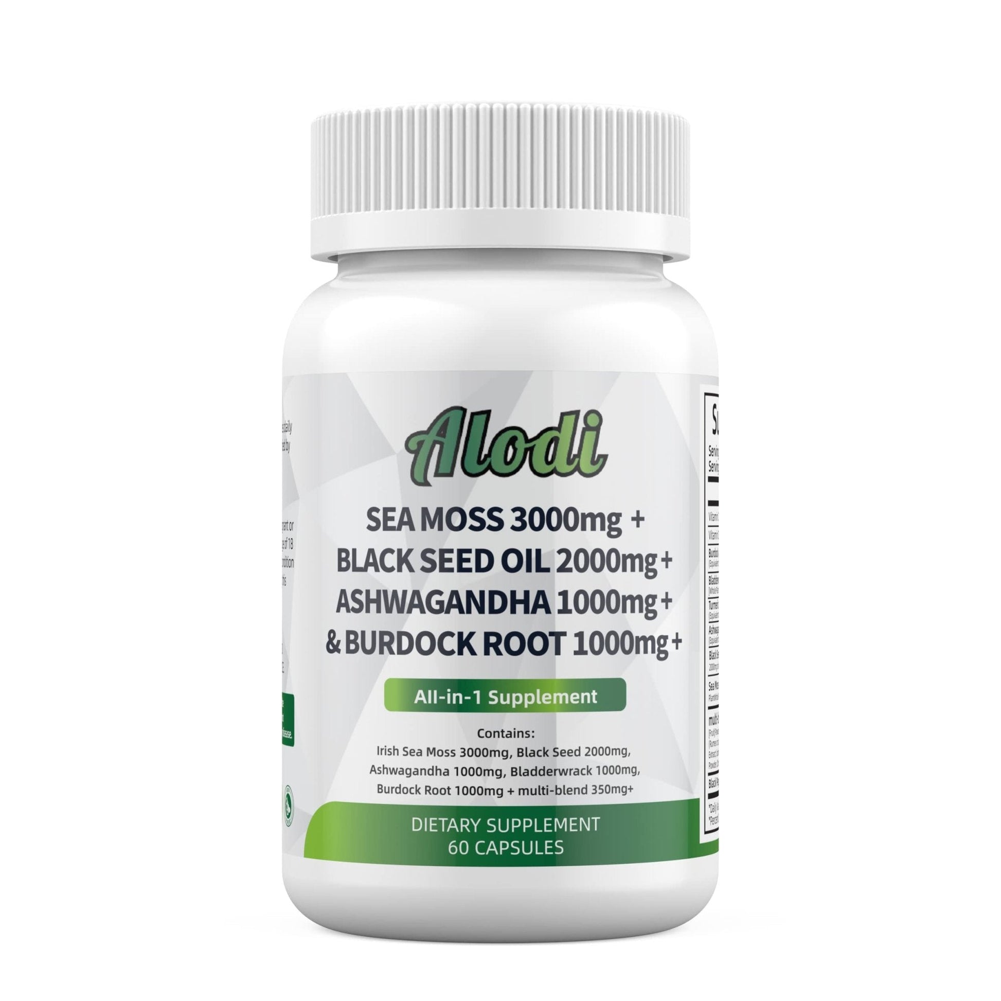 Sea Moss 3000mg Black Seed Oil 2000mg Ashwagandha 1000mg Turmeric 1000mg - Maple Wellness Supplements