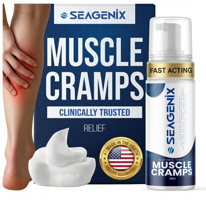 Seagenix Muscle Cramp Relief Foam – Fast-Acting Magnesium for Leg & Calf Cramps – Quick-Activation Comfort, Ready for Instant Use in Seconds – Day or Night - Maple Wellness Supplements