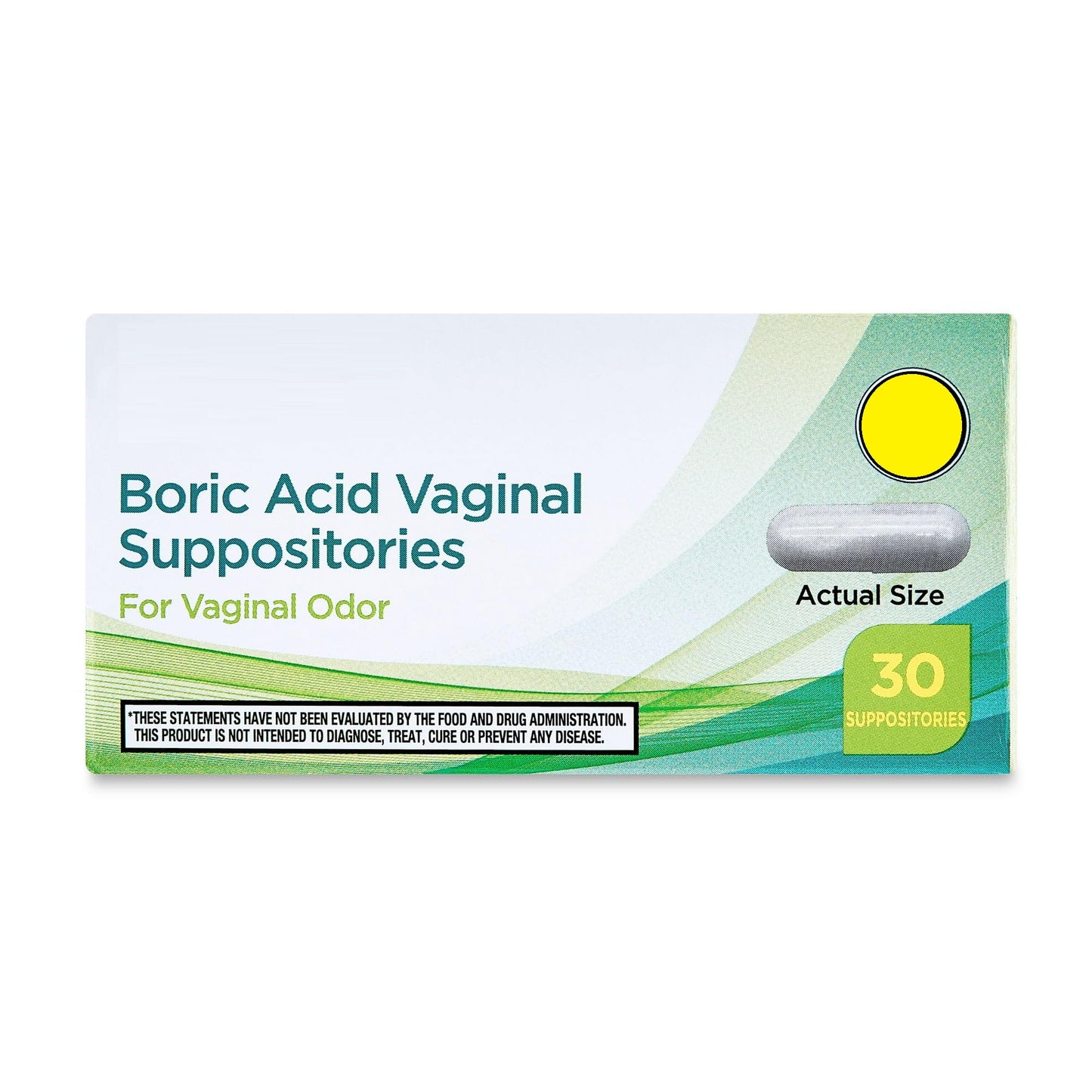 SEDLAV Boric Acid Vaginal Suppositories for Vaginal Odor, 30 Count, Compare to pH-D Feminine Health Boric Acid Suppositories, Sticker - Maple Wellness Supplements