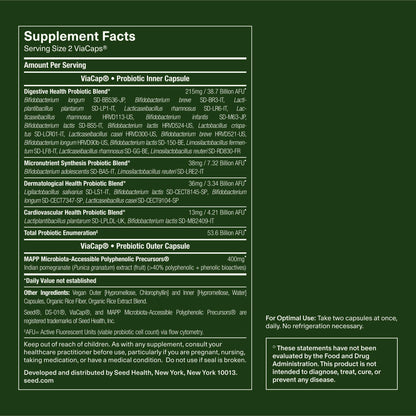 Seed 14 Day Gut Reset - Prebiotic and Probiotic for Women & Men - Digestive Health, Gut Health, Rapid Gut Recovery, Bloating & Constipation Relief - Vegan & Shelf-Stable - 28 Capsules (14-Day Supply) - Maple Wellness Supplements