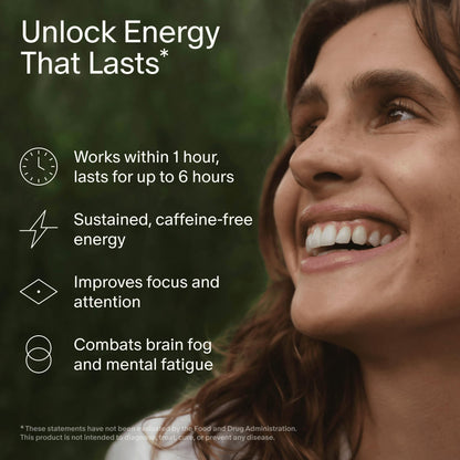 Seed AM-02 Energy + Focus - Daily Nootropic Supplement for Women & Men - Fast-Acting & Sustained Energy for Up to 6 Hours - Caffeine-Free Vegan & Shelf-Stable - 30 Capsules (30-Day Supply) - Maple Wellness Supplements