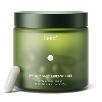Seed DM-02 Daily Multivitamin - 100% DV Essential Vitamins and Minerals for Women & Men - Helps Fill Daily Nutrient Gaps - Immune, Bone, Hair, Skin & Nails Health - Vegan - 30 Capsules (30-Day Supply) - Maple Wellness Supplements