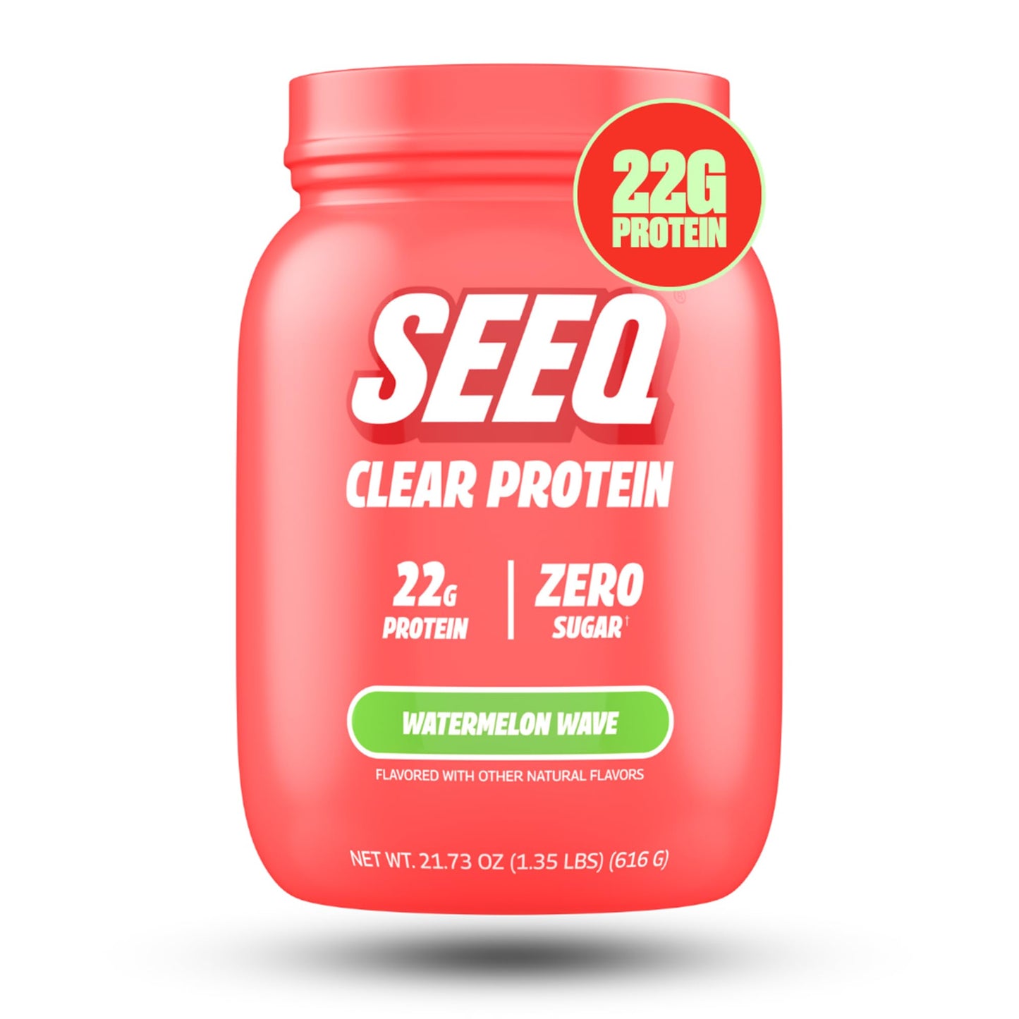 SEEQ Clear Protein Powder - Watermelon Wave - 22 Servings - 22g Clear Whey Protein Isolate - Zero Sugar - 0g Lactose - Allergen Friendly - GLP1 Support - Bone Health - Maple Wellness Supplements