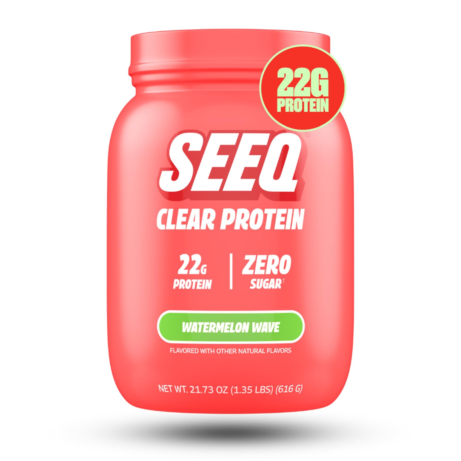 SEEQ Clear Protein Powder - Watermelon Wave - 22 Servings - 22g Clear Whey Protein Isolate - Zero Sugar - 0g Lactose - Allergen Friendly - GLP1 Support - Bone Health - Maple Wellness Supplements