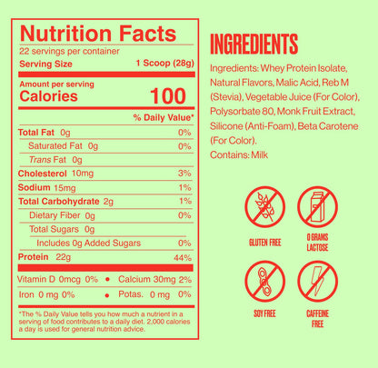 SEEQ Clear Protein Powder - Watermelon Wave - 22 Servings - 22g Clear Whey Protein Isolate - Zero Sugar - 0g Lactose - Allergen Friendly - GLP1 Support - Bone Health - Maple Wellness Supplements