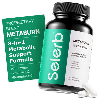 Selerb Metaburn Weight Loss Pills for Women & Men - Appetite Suppressant & Fat Burner, Metabolism Support Weight Loss Supplement with Berberine - Maple Wellness Supplements