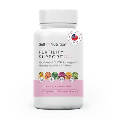 SELF NUTRITION Fertility Support for Women | Conception for Her, Coenzyme Q10, Ashwagandha, Myo-Inositol & More| Support Cycle Regularity & Ovulation| Vegan, Non-GMO, USA Made-60 Capsules - Maple Wellness Supplements