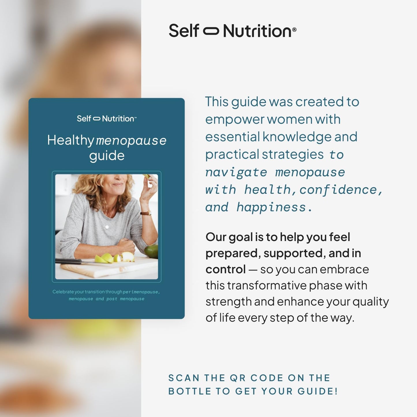 SELF NUTRITION Menopause Support for Women -All-Natural, Hormone-Free Perimenopause & Menopause Support. Unique Blend for Hot Flashes, Mood, Energy, Sleep & More. Vegan, Gluten-Free, 60 Capsules. - Maple Wellness Supplements