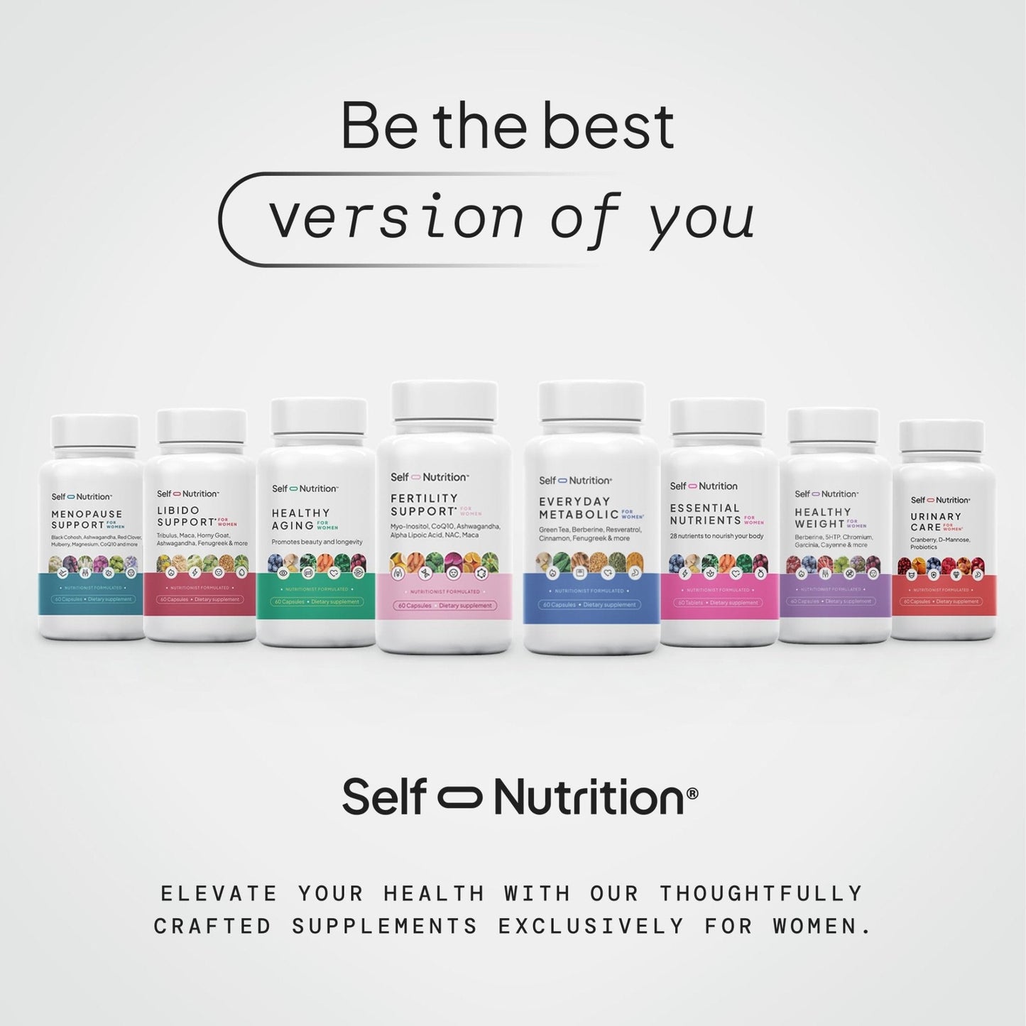 SELF NUTRITION Vegan Multivitamins for Women - Once Daily - 28 Nutrients - Boost Energy, Sleep, Hair, Skin, Nails & Reduce Cravings - Keto, Vegan, Gluten Free, Made in USA, 2-Months Supply - Maple Wellness Supplements