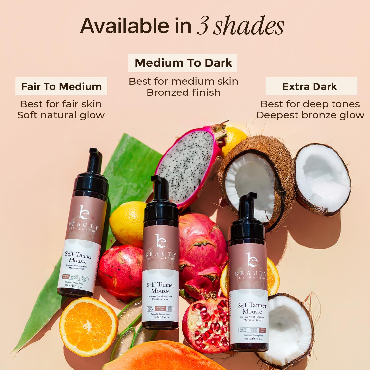 Self Tanner Mousse - USA Made with Natural & Organic Ingredients, Self Tanning Mousse for Dark Fake Tan, Sunless Tanner - Maple Wellness Supplements