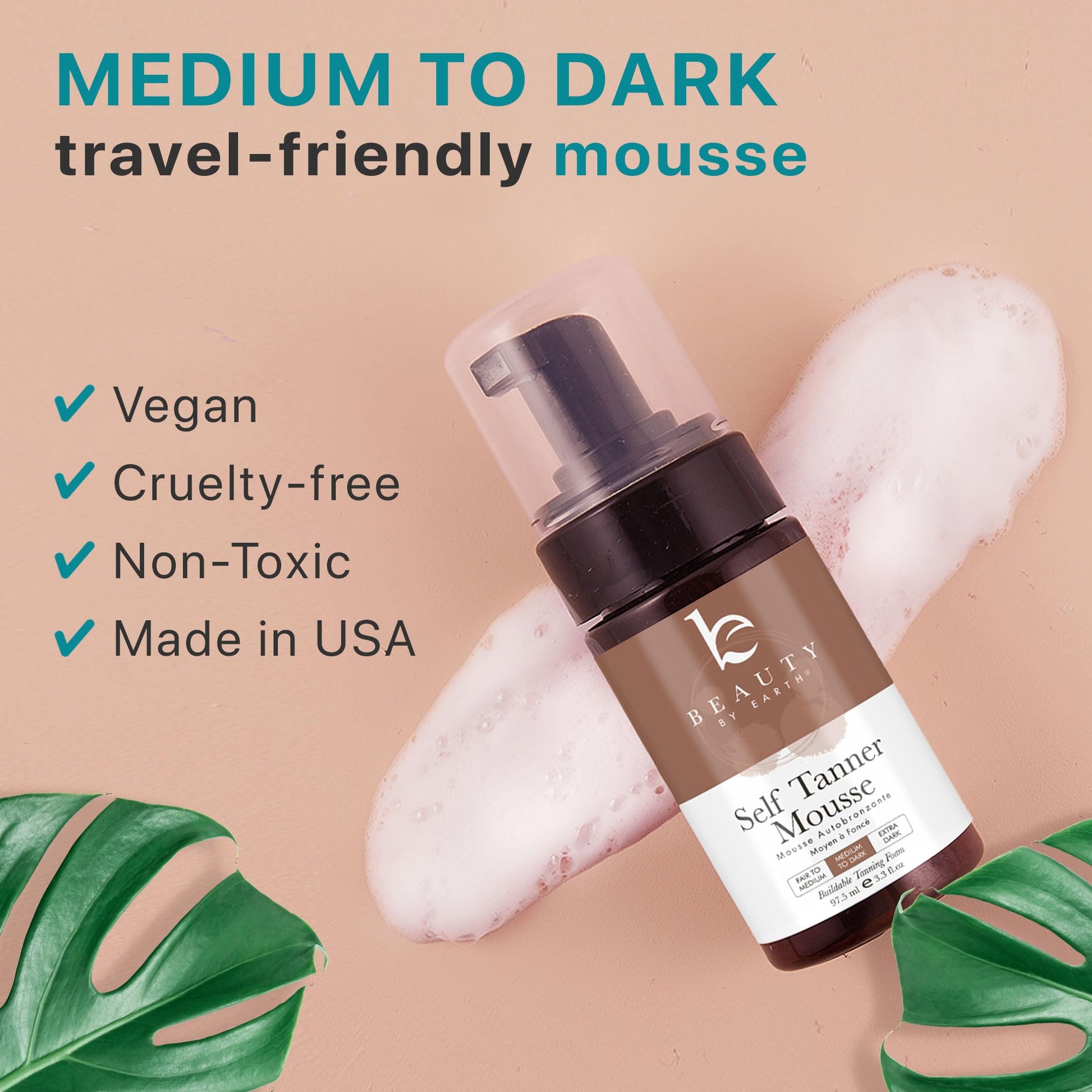 Self Tanner Tanning Mousse Kit - USA Made with Natural & Organic Ingredients - Maple Wellness Supplements