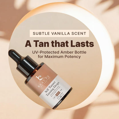 Self Tanning Drops - USA Made with Natural & Organic Ingredients, Medium Face Tanning Drops to Add to Lotion - Maple Wellness Supplements