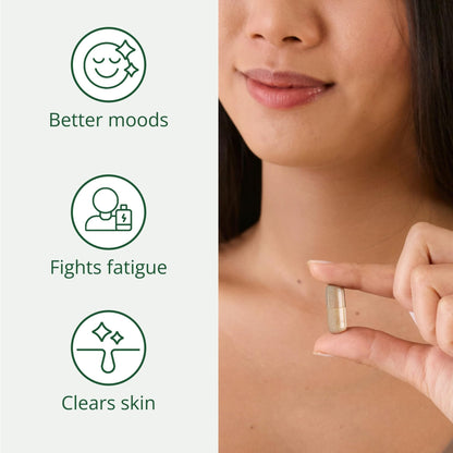Semaine Hormone Balance – Clearer Skin, Enhanced Moods, Deeper Sleep & Happier Hormones. Hormone-Free, Vegan Capsule, Multi-Symptom Support (60 ct) - Maple Wellness Supplements