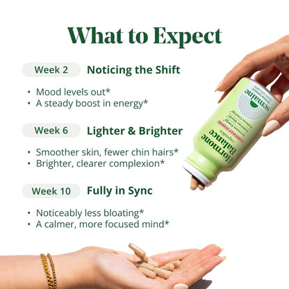 Semaine Hormone Balance – Clearer Skin, Enhanced Moods, Deeper Sleep & Happier Hormones. Hormone-Free, Vegan Capsule, Multi-Symptom Support (60 ct) - Maple Wellness Supplements
