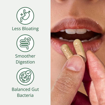 Semaine Super Powered Prebiotic + Probiotic for Women, Effective 3-in-1 Multi-Action Formula to Nourish Gut Health, Soothe IBS, Support Bloat Relief - Maple Wellness Supplements