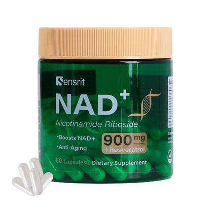 Sensrit NAD+ Supplement with Nicotinamide Riboside & Resveratrol | Cellular Energy & Mental Clarity Support | 40 Servings | Vegan, Non-GMO, Gluten Free - Maple Wellness Supplements