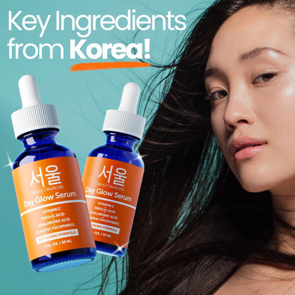SeoulCeuticals Korean Skin Care 20% Vitamin C Hyaluronic Acid Serum + CE Ferulic Acid - Maple Wellness Supplements